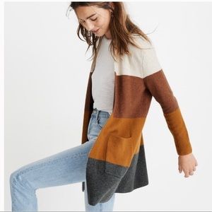 Madewell Kent Striped Cardigan Sweater